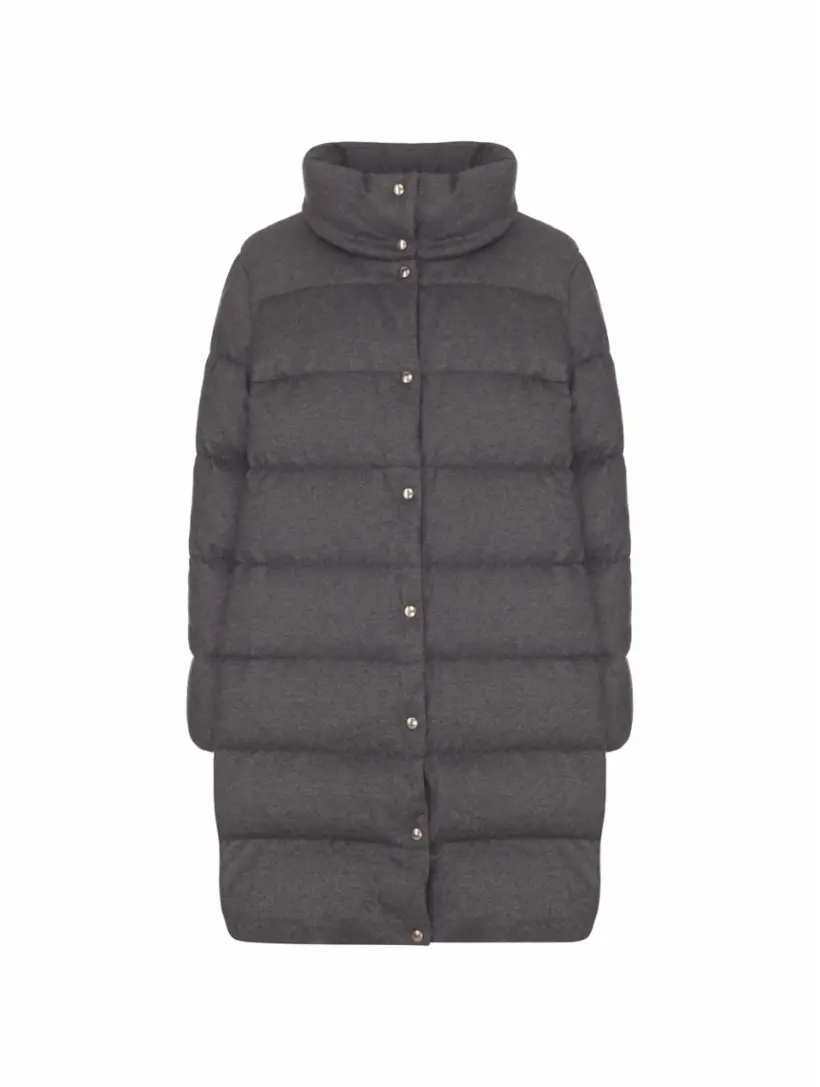

Стеганый кашемировый пуховик Moncler, серый