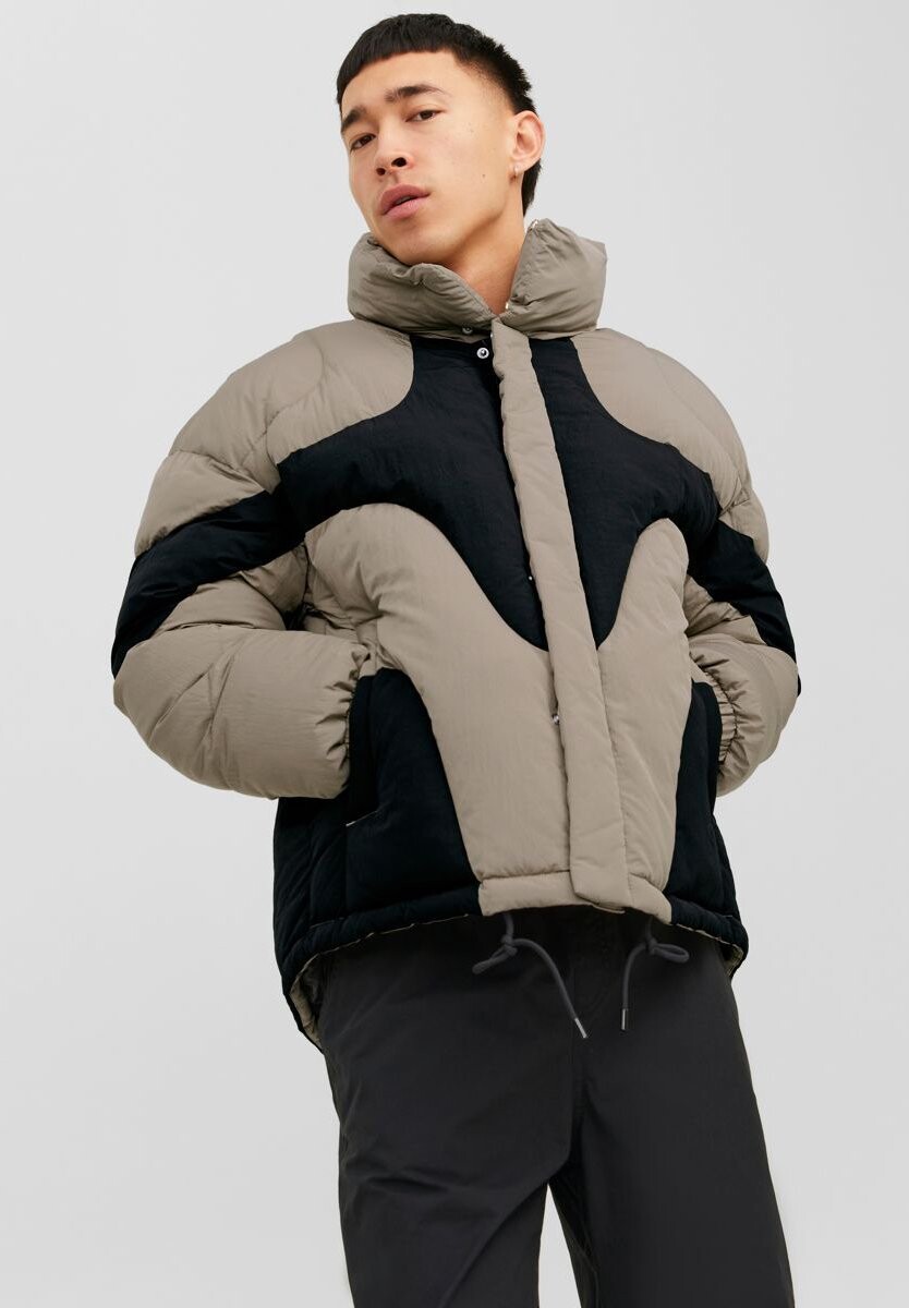 

Куртка Jack & Jones JORLOLLY PUFFER UNISEX, цвет silver mink detail blocking