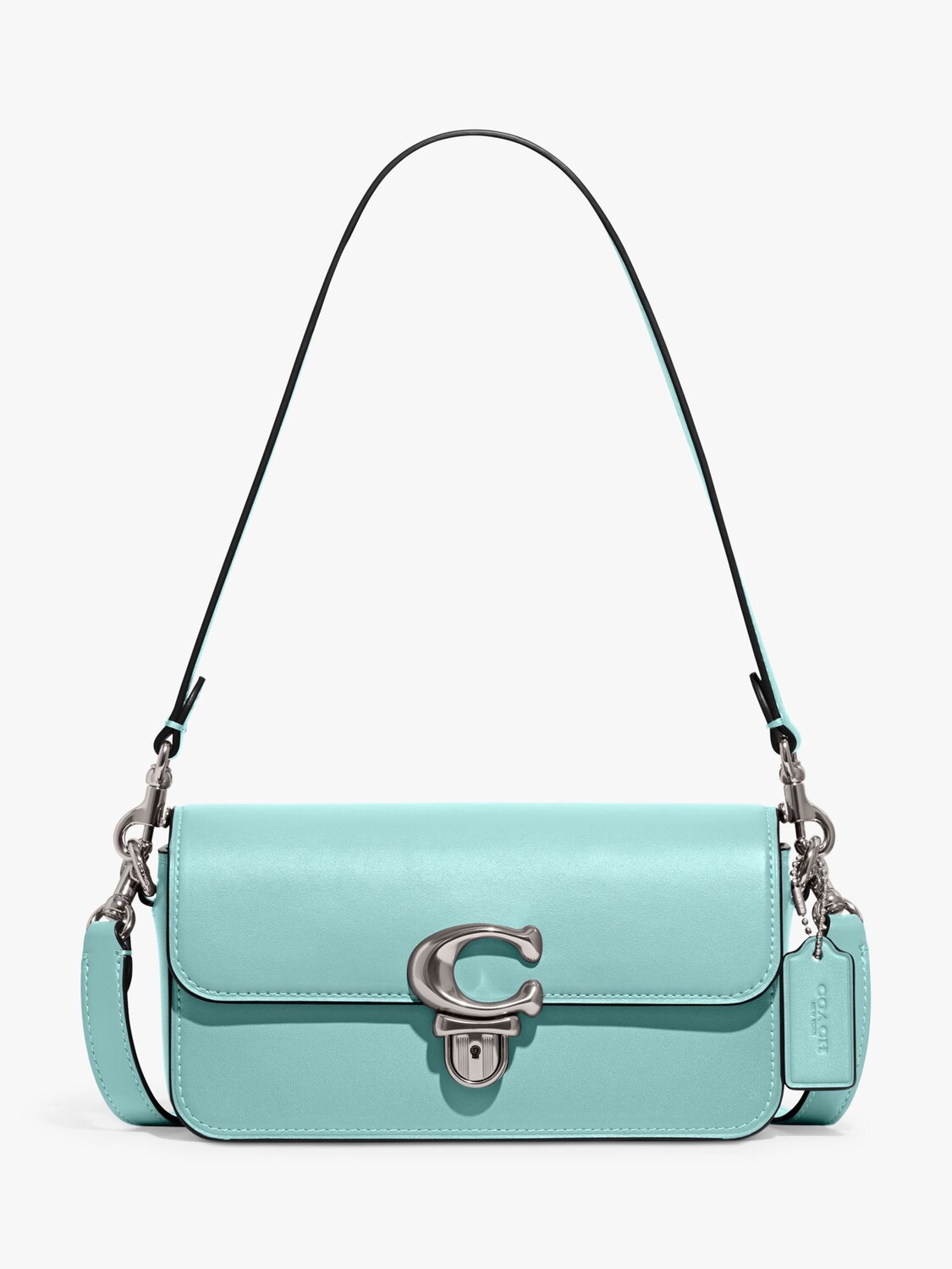 

Кожаная мини-сумка через плечо Coach Studio Baguette, выцветший синий
