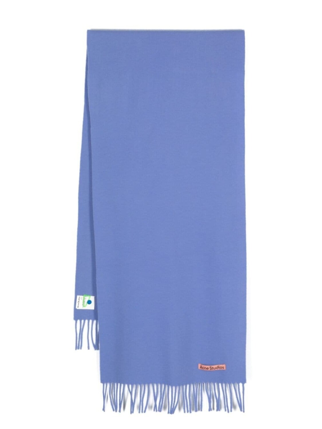 

Шерстяной шарф с логотипом Acne Studios, синий
