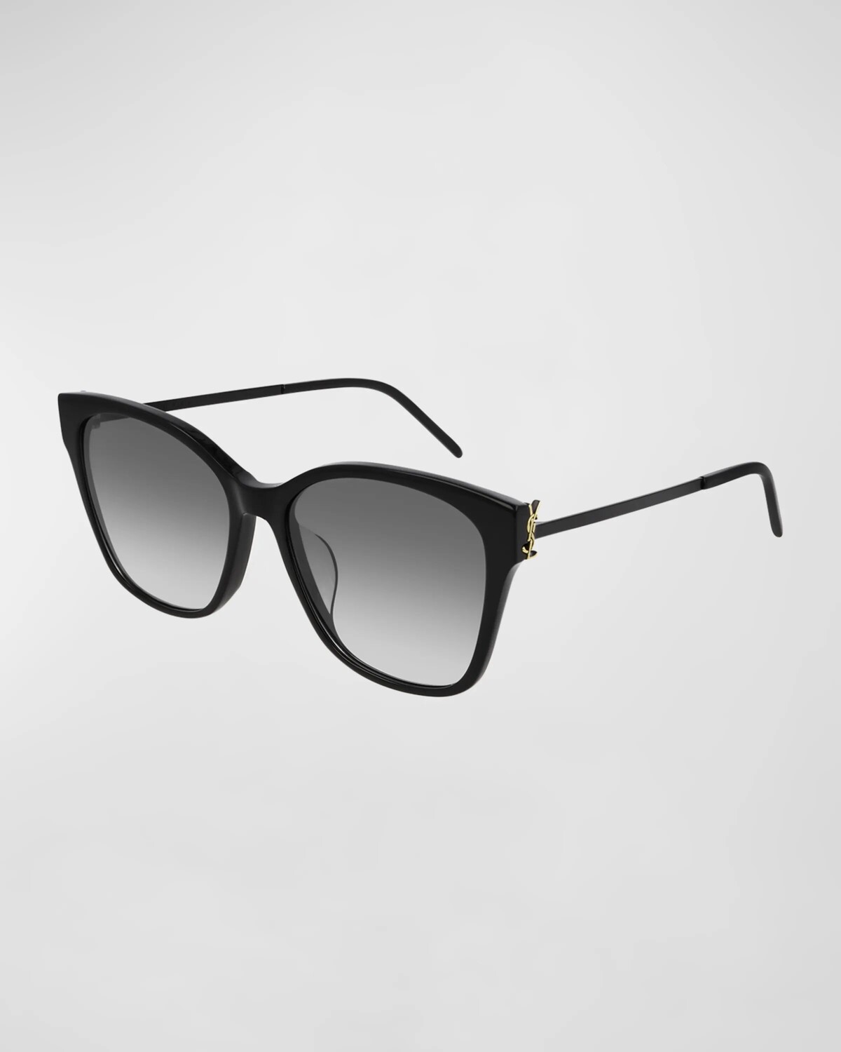 

Квадратные солнцезащитные очки из ацетата и металла Saint Laurent, черный