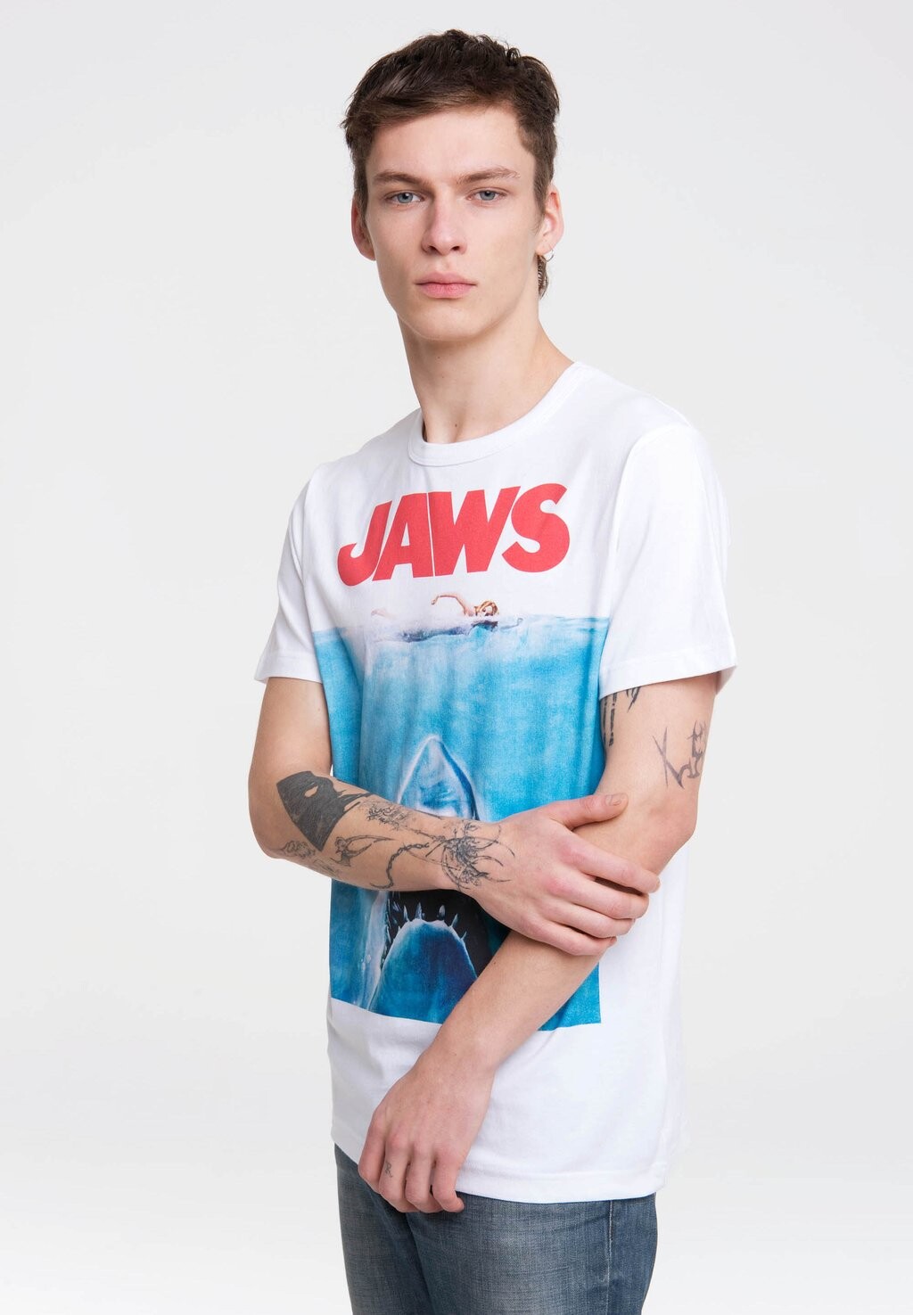 

Футболка с принтом LOGOSHIRT, мультиколор, Коричневый