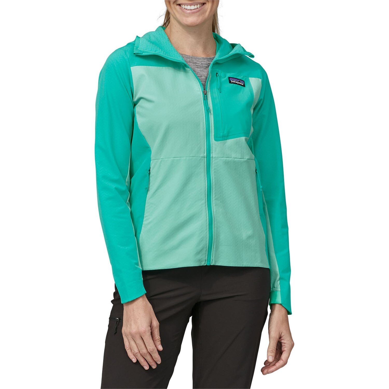 

Худи Patagonia R1 CrossStrata, цвет Early Teal