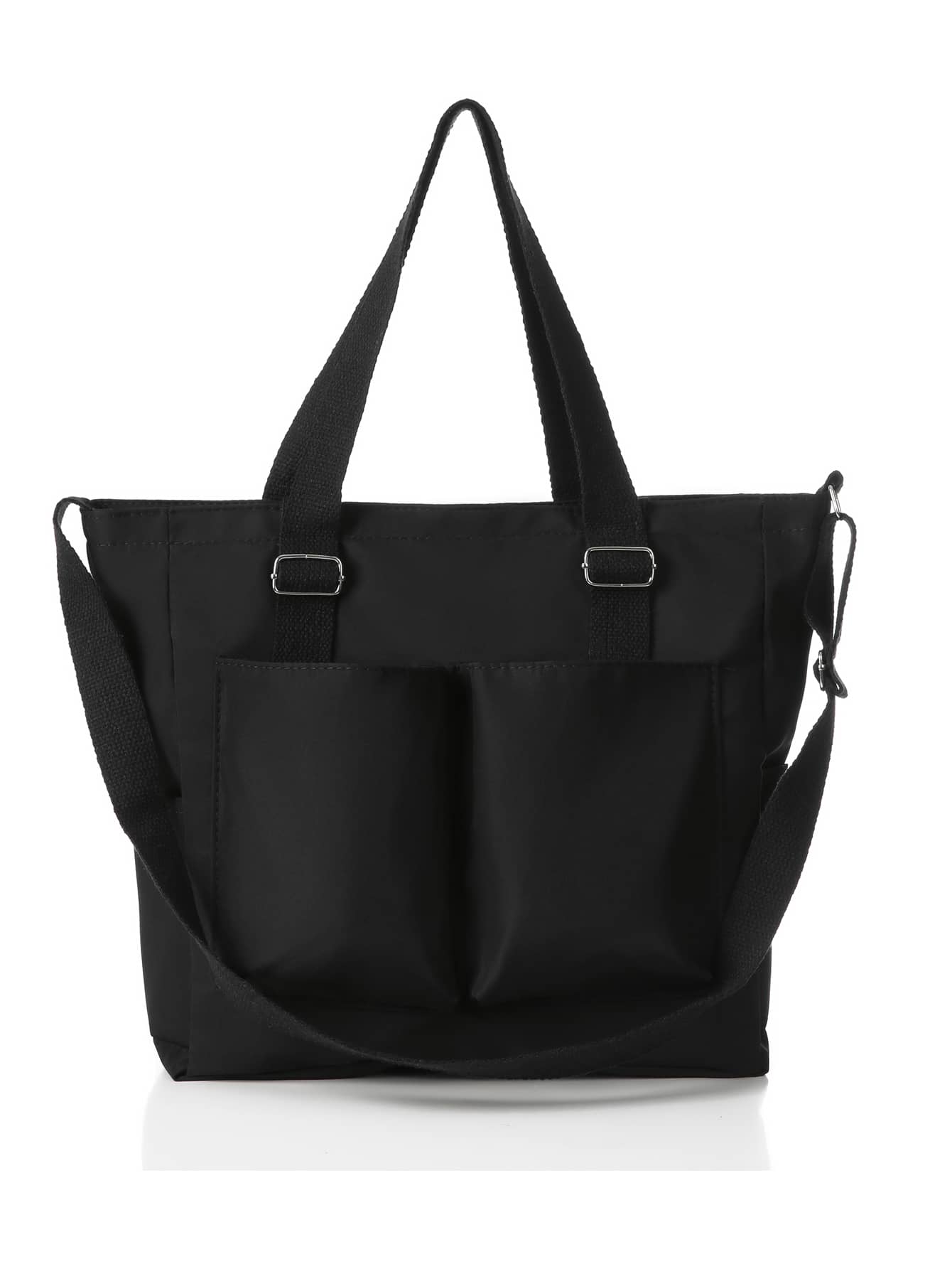 Стильная большая сумка Kpop Preppy - сумка через плечо большой вместимости для школы и путешествий., черный