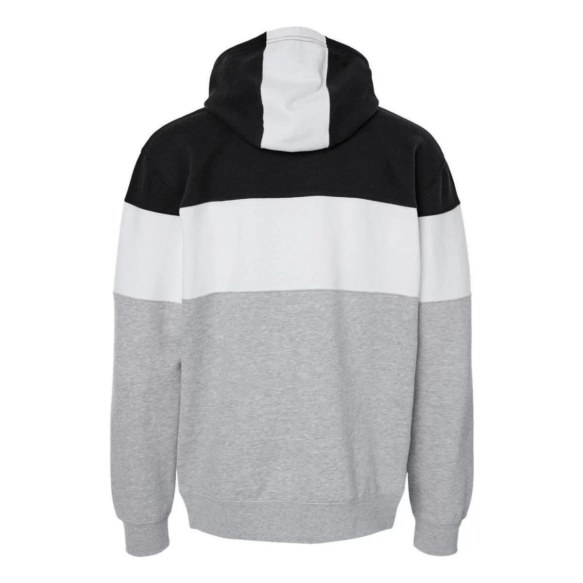 

Флисовая толстовка с капюшоном Varsity с цветными блоками J. America, красный