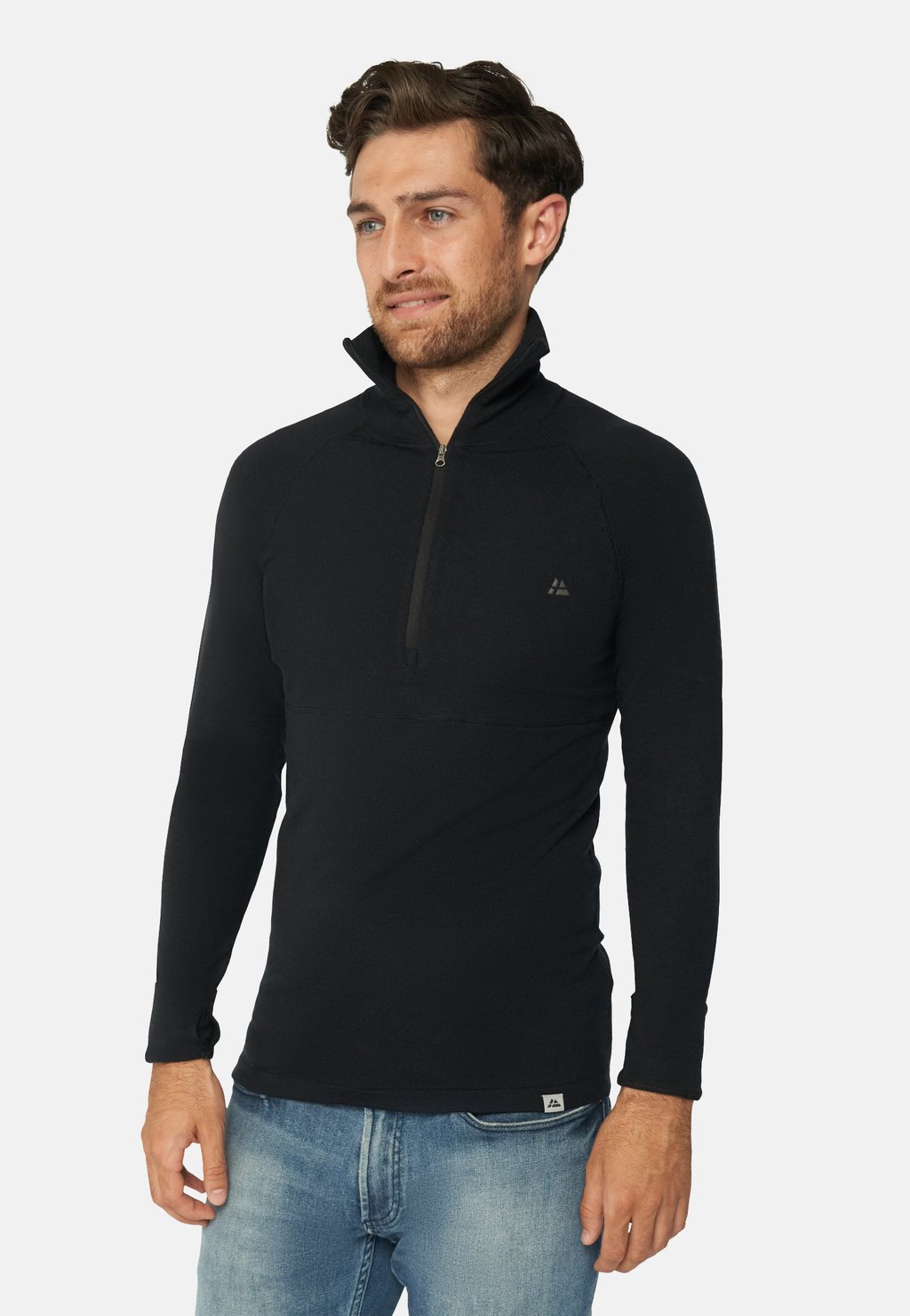Вязаный свитер HALFZIP Danish Endurance, цвет black
