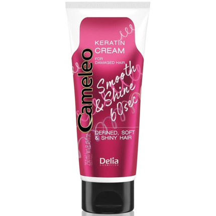DELIA Smooth & Shine 60сек Кератиновый увлажняющий крем для поврежденных волос 250мл Delia Cosmetics