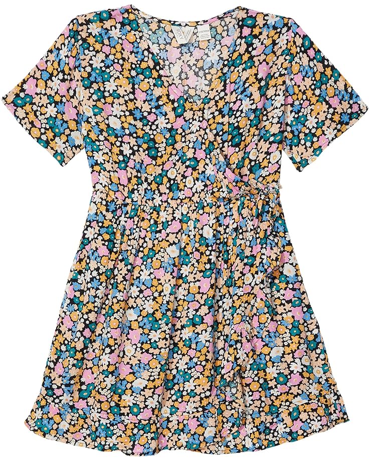 Платье Roxy That Kind Of Girl Wrap Skater Dress, цвет Anthracite Flower Power
