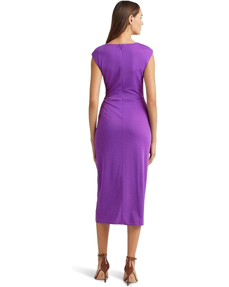 

Платье LAUREN Ralph Lauren Stretch Jersey Tie-Front Dress, цвет Purple Jasper