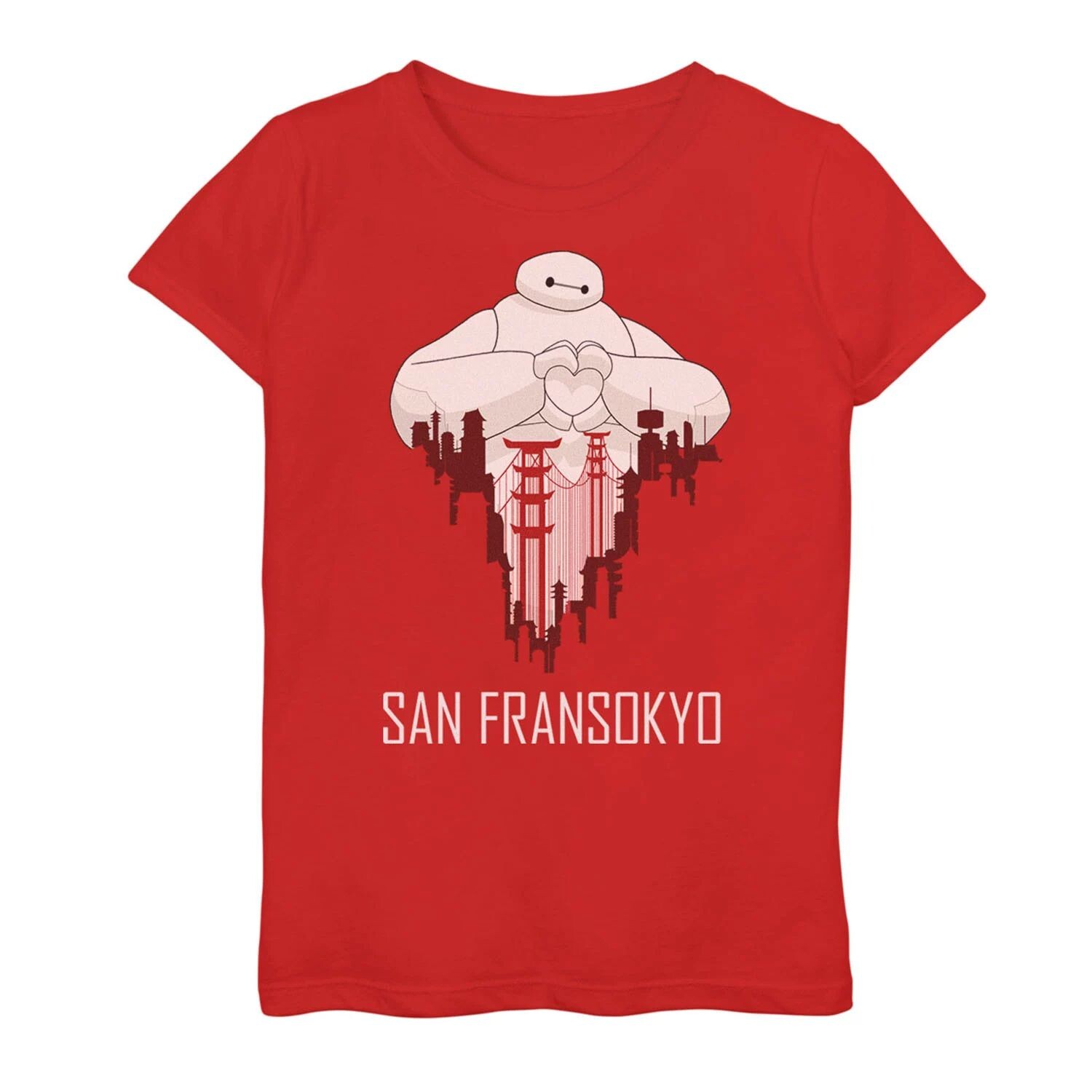 

Футболка Disney's Big Hero 6 Baymax San Fransokyo Love для девочек 7–16 лет Licensed Character