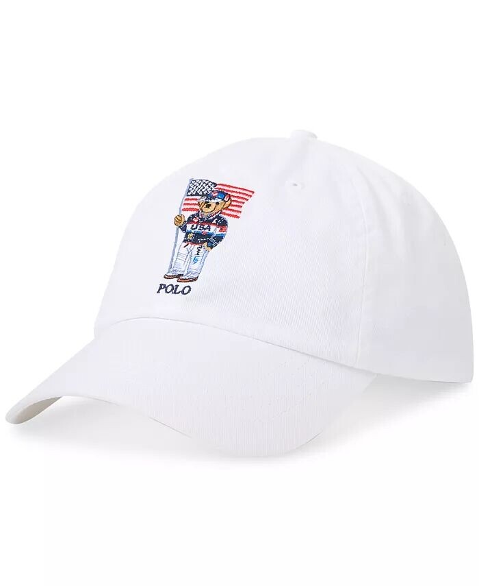 

Мужская саржевая бейсболка Polo Bear из сборной США Polo Ralph Lauren, белый