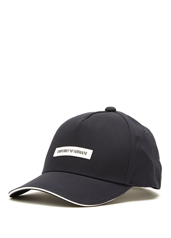 

Темно-синяя мужская шляпа с логотипом Emporio Armani
