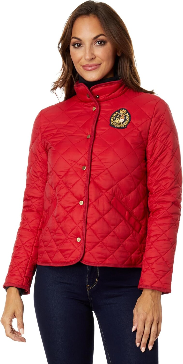 

Куртка Crested Quilt Fleece Lined LAUREN Ralph Lauren, цвет Martin Red