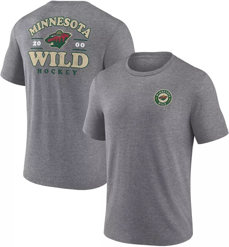 

Серая футболка NHL Minnesota Wild 2-Hit Tri-Blend