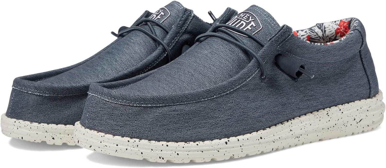 

Лоферы Wally Stretch Canvas Slip-On Casual Shoes Hey Dude, синий
