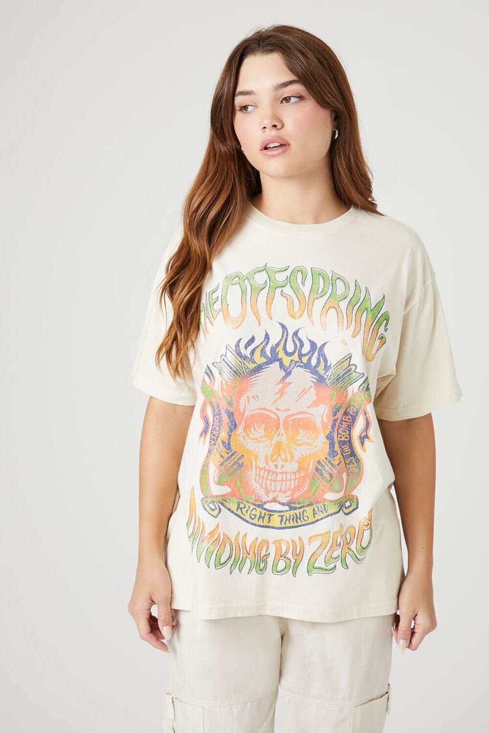 

Футболка оверсайз с графическим рисунком Offspring Forever 21, белый