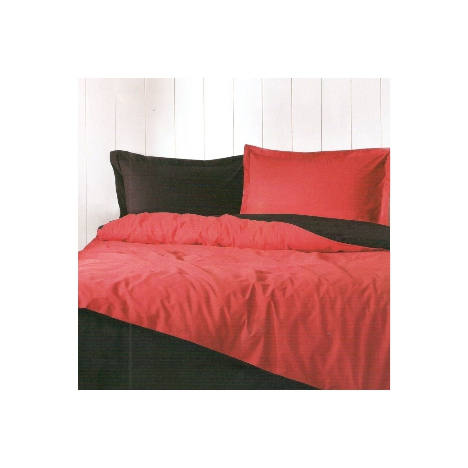 Комплект постельного белья Ozdilek Colormix, простой красный, черный