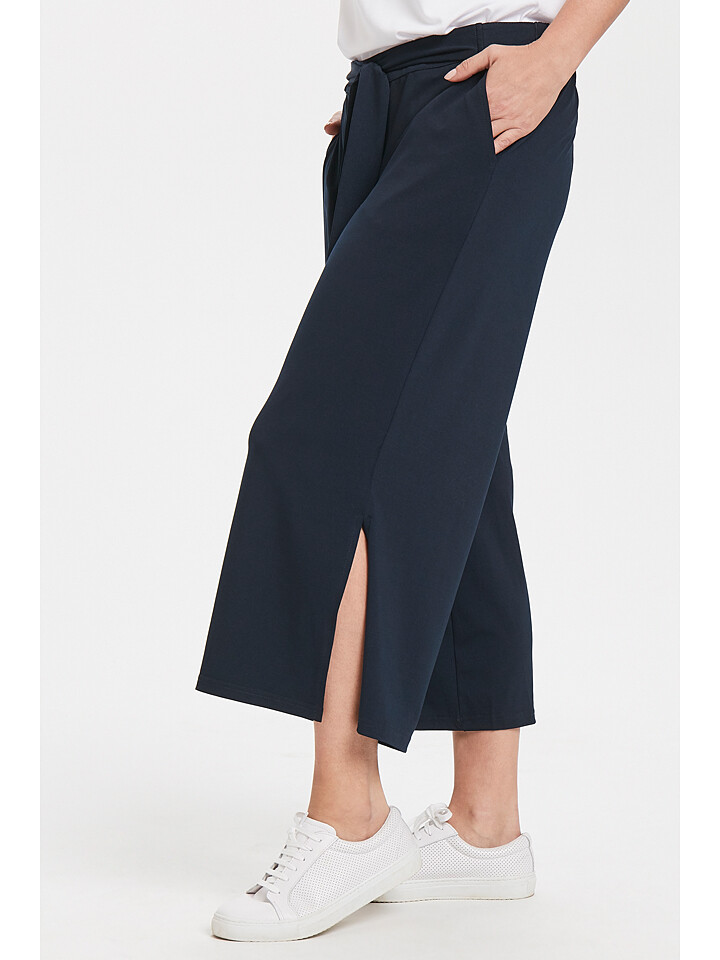 

Брюки Kaffe Culotte Malli, темно-синий