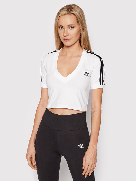 Футболка узкого кроя Adidas, белый брюки adidas originals adicolor essentials fleece slim joggers бежевый