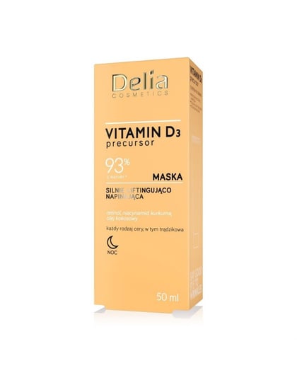 Витамин D3, Ночная лифтинг-подтягивающая маска, 50 мл Delia Cosmetics smith delia delia s happy christmas