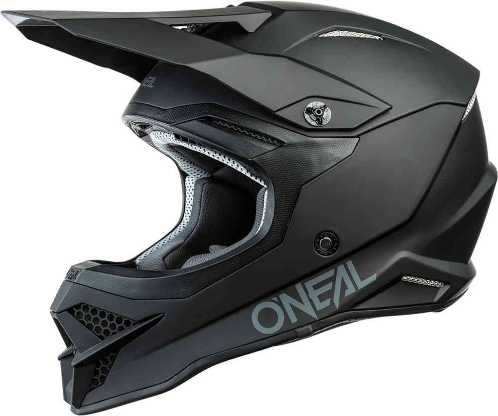 шлем oneal pike 2 0 solid велосипедный черный белый Шлем для мотокросса 3Series Solid 2023 Oneal, черный мэтт