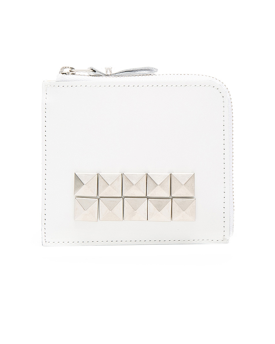 цена Кошелек Comme des Garçons Studded Leather Zip, белый