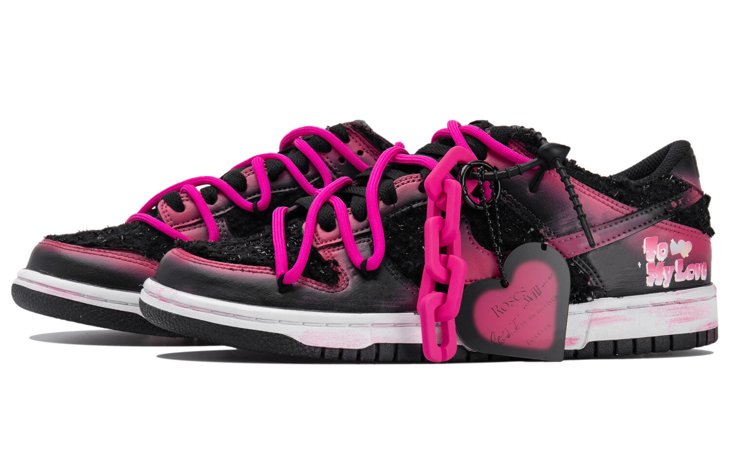 

Женские кроссовки для скейтбординга Nike Dunk, Black/Pink
