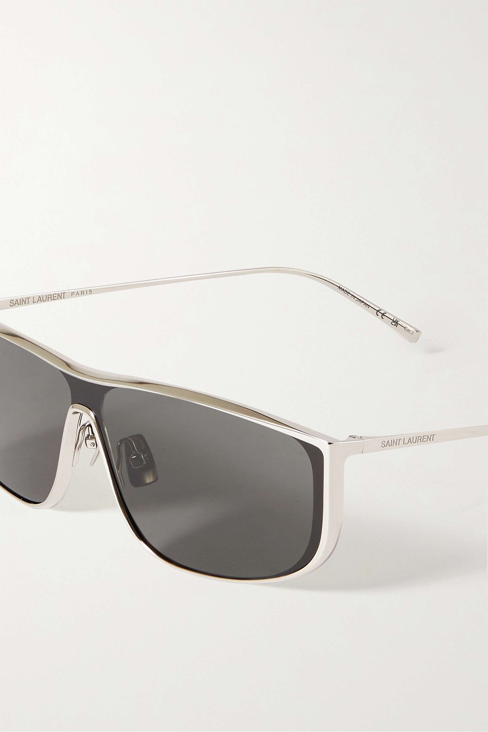 

SAINT LAURENT EYEWEAR солнцезащитные очки Luna в серебристой оправе D, серебро
