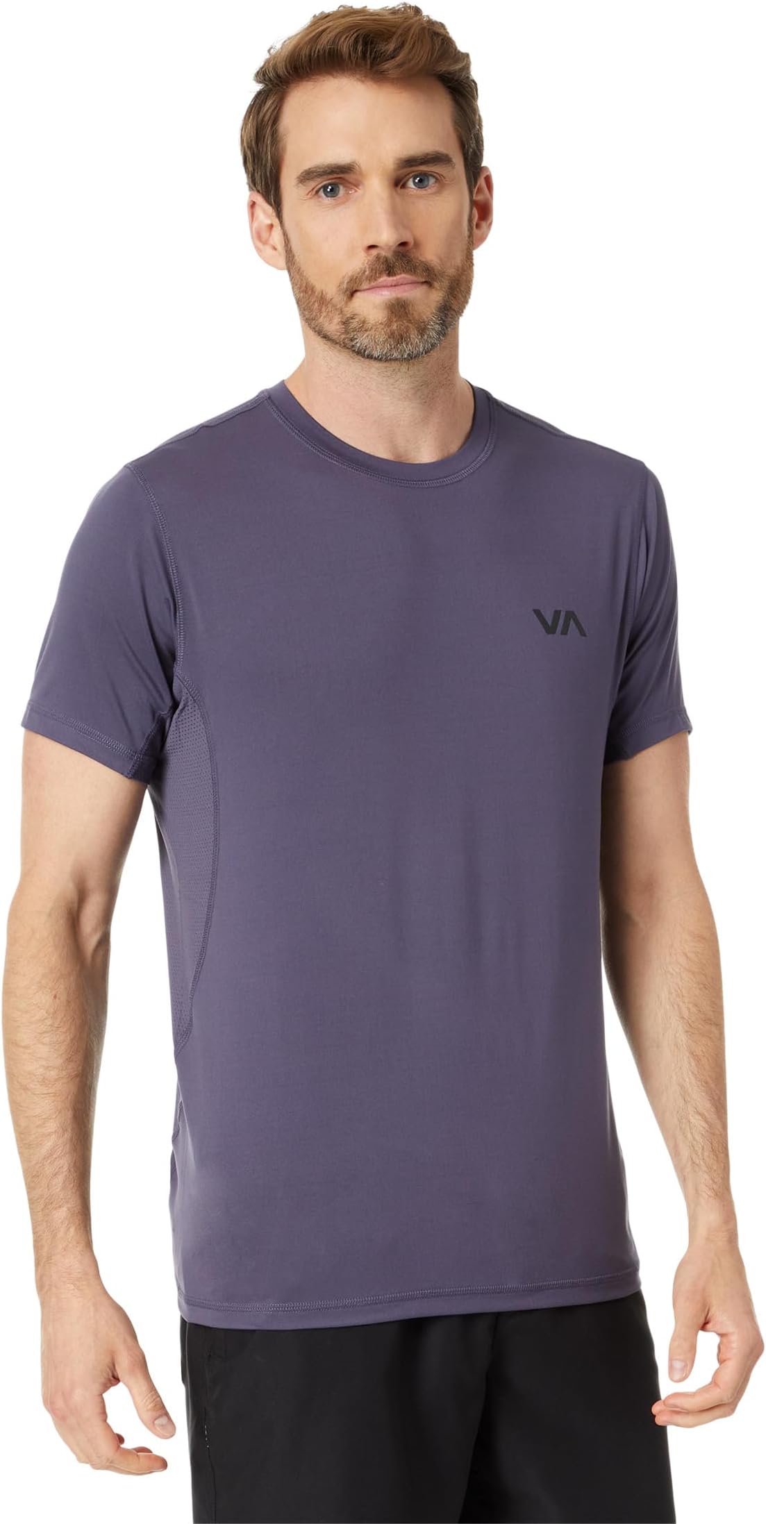Топ с короткими рукавами VA Sport Vent RVCA, цвет Gray Purple