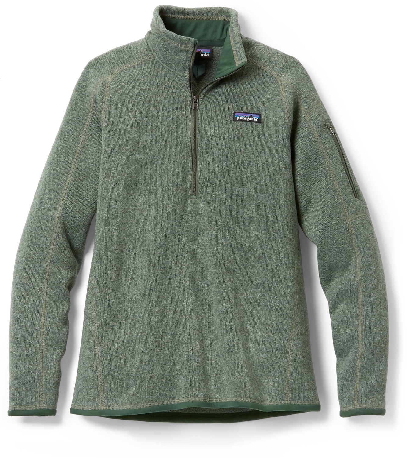 

Флисовый пуловер Better Sweater с молнией в четверть — женский Patagonia, зеленый