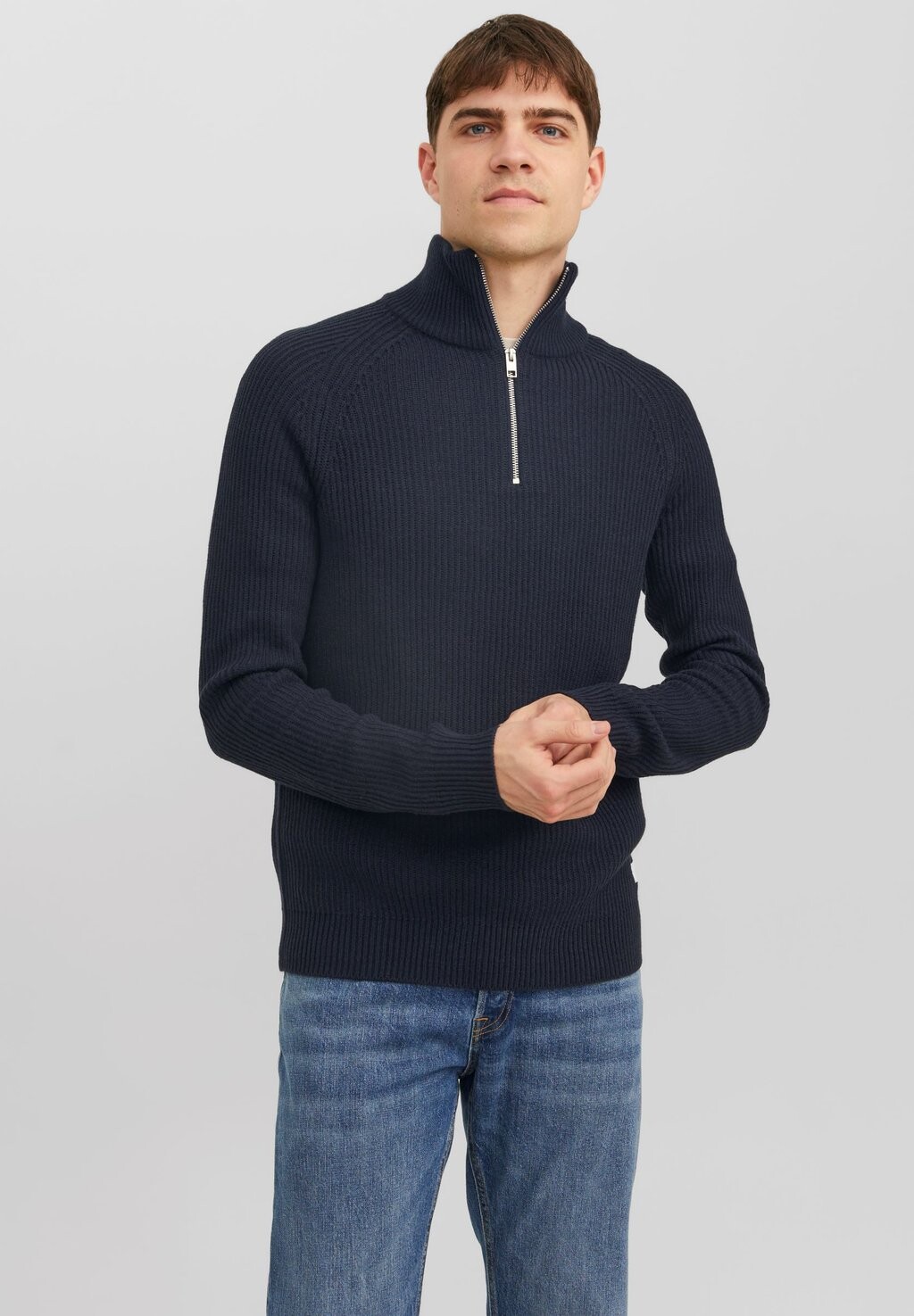 

Свитер PANEL HALF ZIP Jack & Jones, темно-синий пиджак