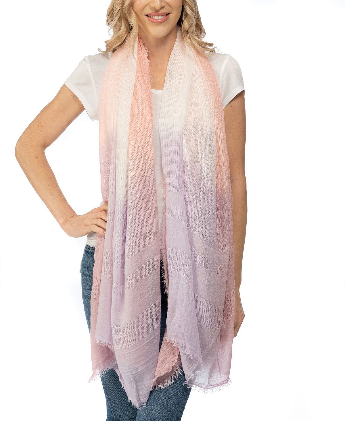 

Шарф с запахом и каймой Dip Dye Vince Camuto