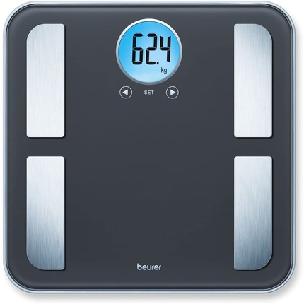 Стеклянные диагностические напольные весы Beurer BF 195 для измерения процента жира, мышечной массы и потребления калорий