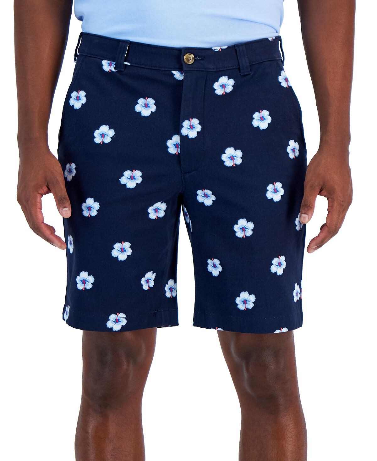 

Мужские шорты Tommy Classic-Fit с принтом гибискуса 9 дюймов Club Room