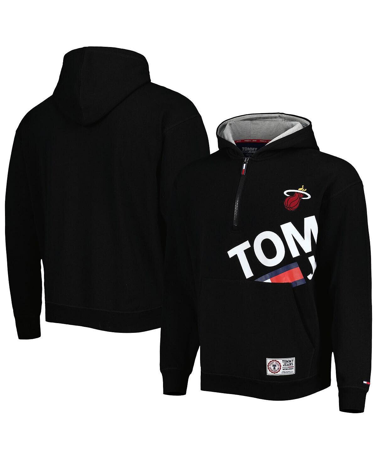 

Мужская черная толстовка с капюшоном на молнии Miami Heat Bernard Tommy Jeans, Черный