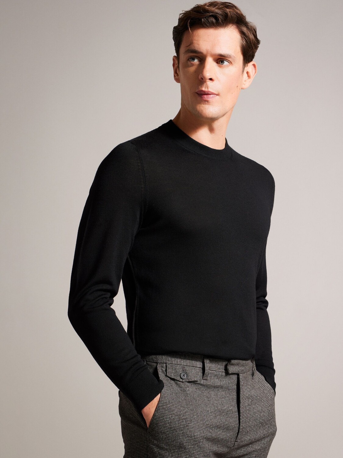 

Джемпер с длинными рукавами и круглым вырезом Carnby Ted Baker, черный