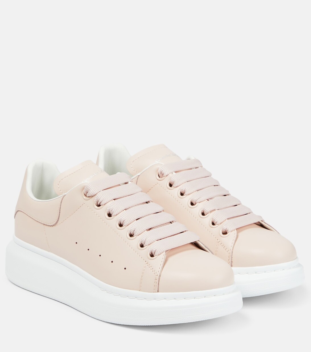 

Кожаные кроссовки оверсайз Alexander McQueen, розовый