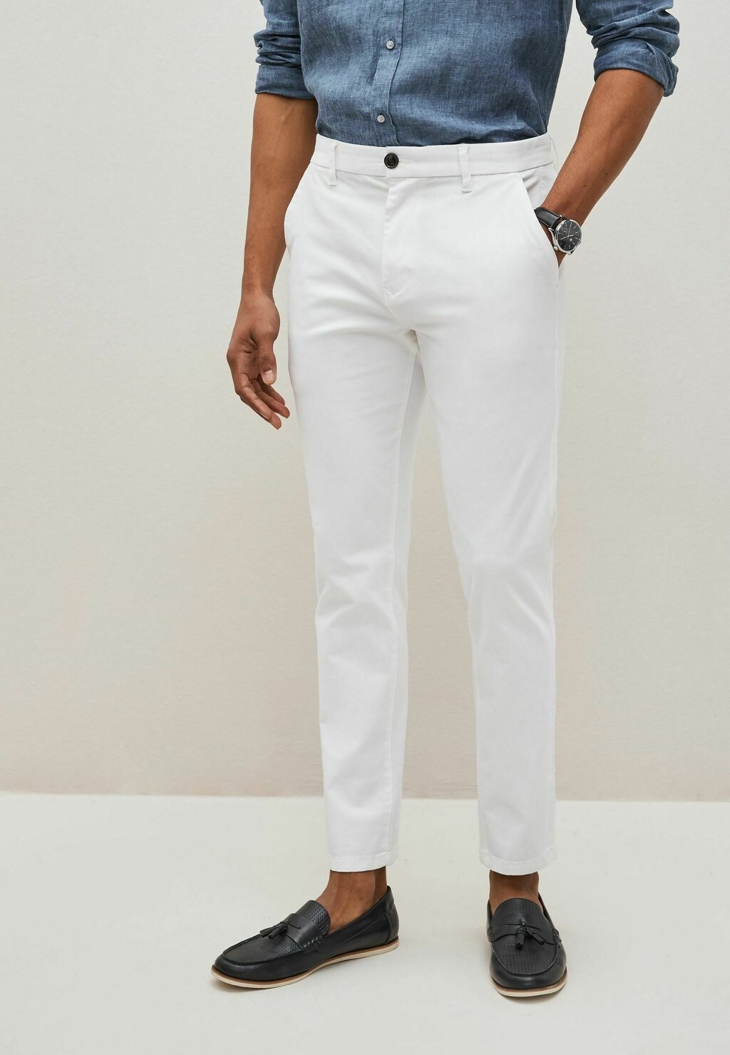

Чиносы ELASTICATED WAIST SLIM FIT Next, белый