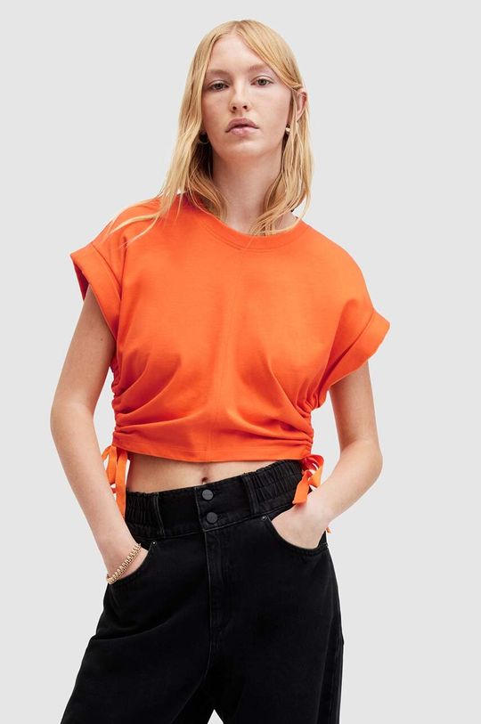 Блузка MIRA из хлопка AllSaints, оранжевый