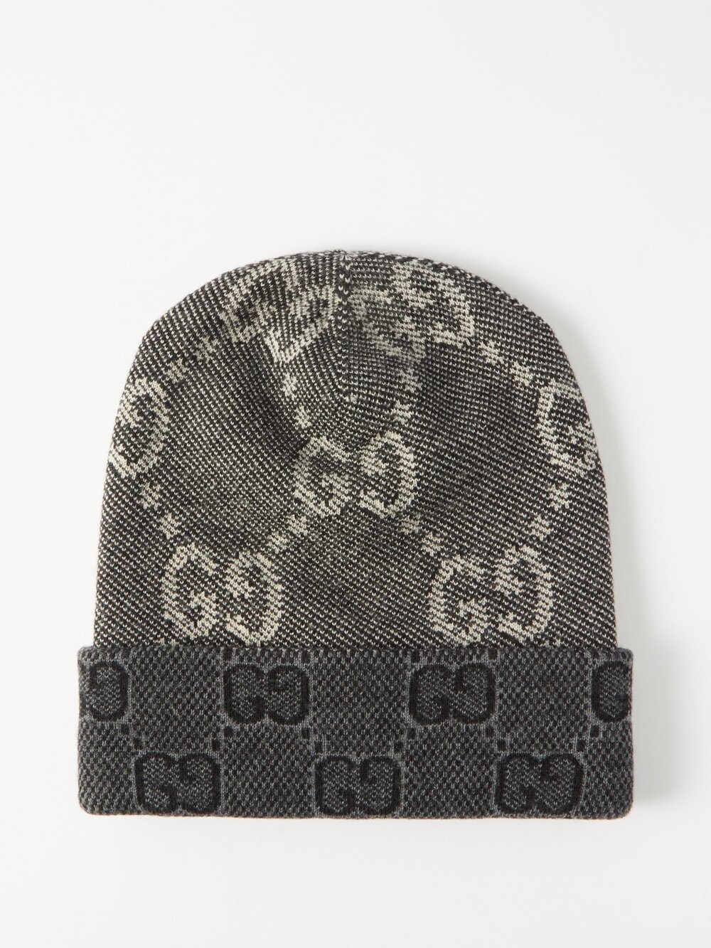 

Шапка из шерсти с жаккардовым узором gg Gucci, серый
