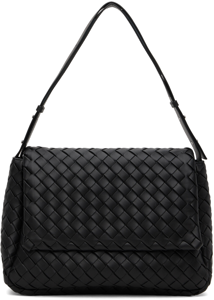 

Черная большая сумка из булыжника Bottega Veneta