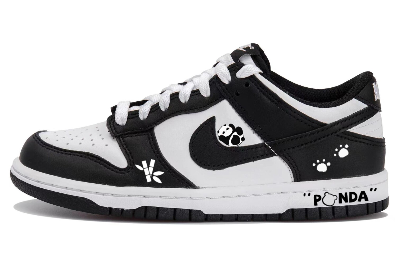 

Кроссовки Nike Dunk Skateboard Shoes Unisex Low-Top Black White, черный/белый