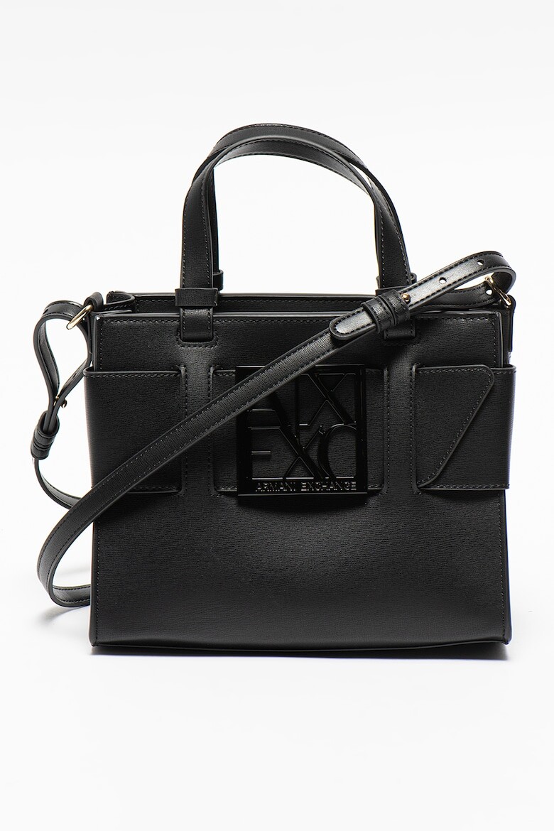 

Сумка из экокожи со съемным ремнем через плечо Armani Exchange, черный