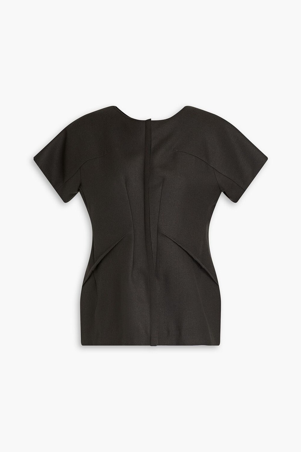 

Топ из шерсти и фланели с защипами JIL SANDER, серый