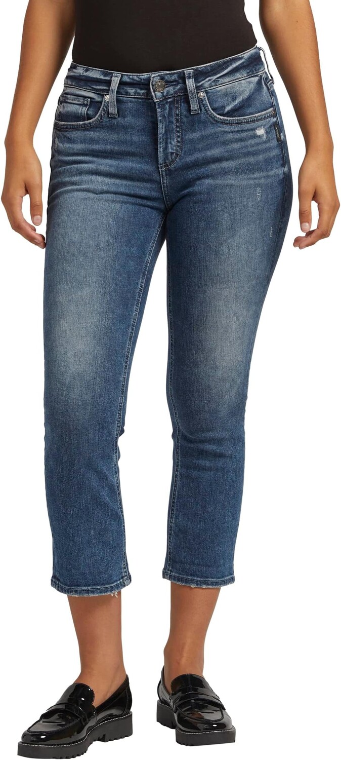 

Джинсы Suki Mid-Rise Capris L43920EPX392 Silver Jeans Co., цвет Indigo