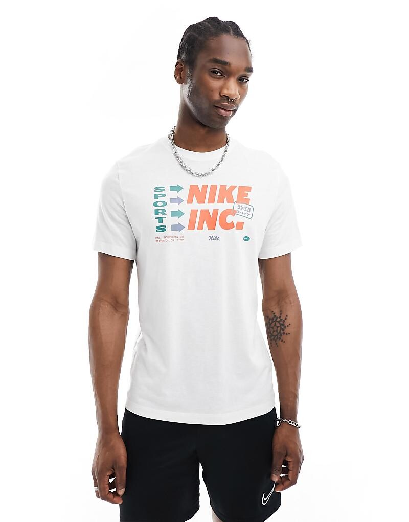 

Белая футболка Nike Training – Dri-FIT – с графикой