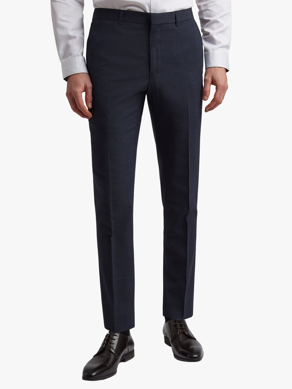 

Брюки костюма Puppytooth из смесовой шерсти Ted Baker Formby, темно-синие