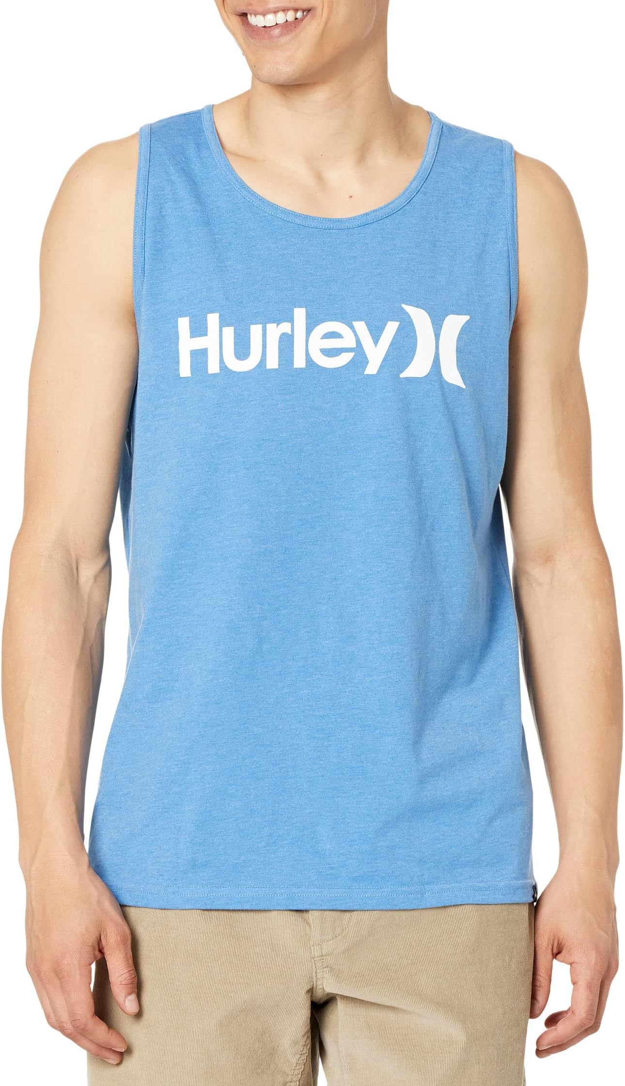 футболка hurley fastlane usa цвет sea view Топ One & Only Solid Tank Hurley, цвет Sea View