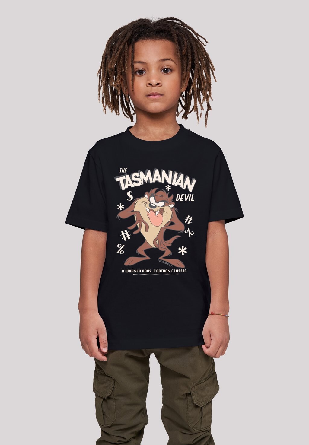 

Футболка с принтом Looney Tunes Taz Vintage Tasmanian Devil Cartoon F4NT4STIC, черный
