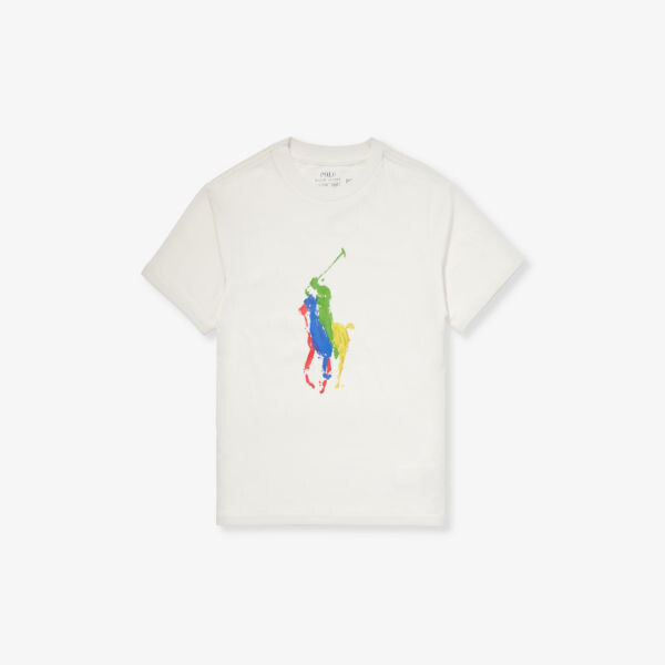 

Хлопковая футболка с логотипом для мальчиков Polo Ralph Lauren, белый
